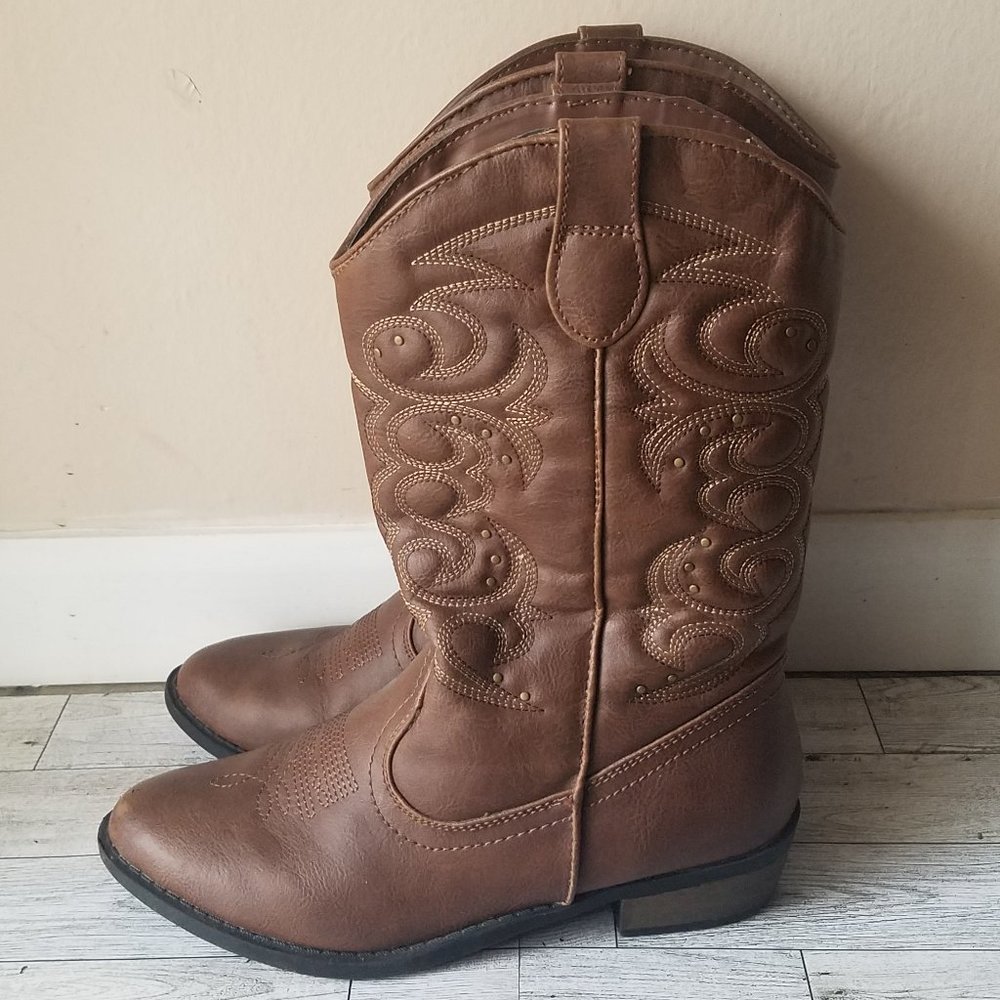 Cat and Jack Girlโs Western Boots Size 5 - Picture 1 of 9